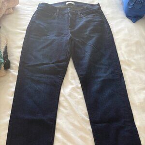 Loft Straight Leg Jeans Dark Wash Sz 8
